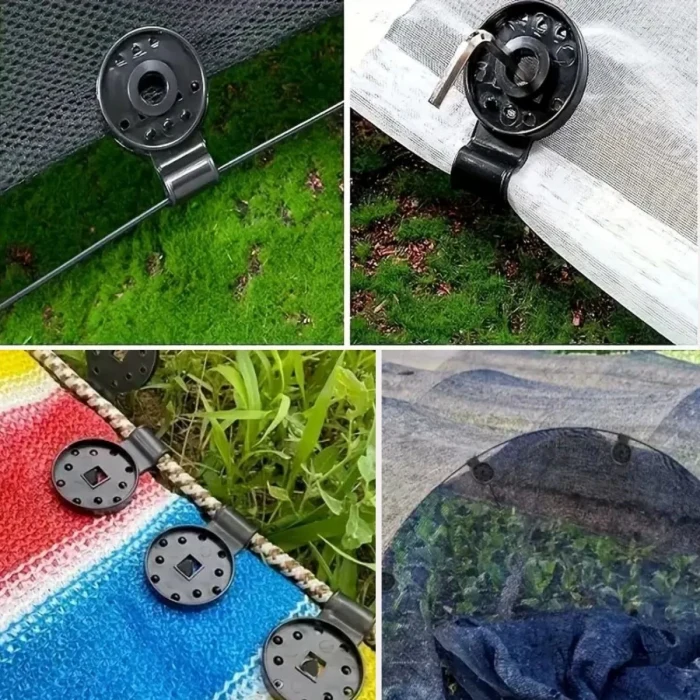 10 Adet Güneşlik Filesi Sabitleme Klipsleri, Gölgelik Bezi ve Brandalar İçin Dayanıklı Plastik Kelepçe Kancaları (5124)