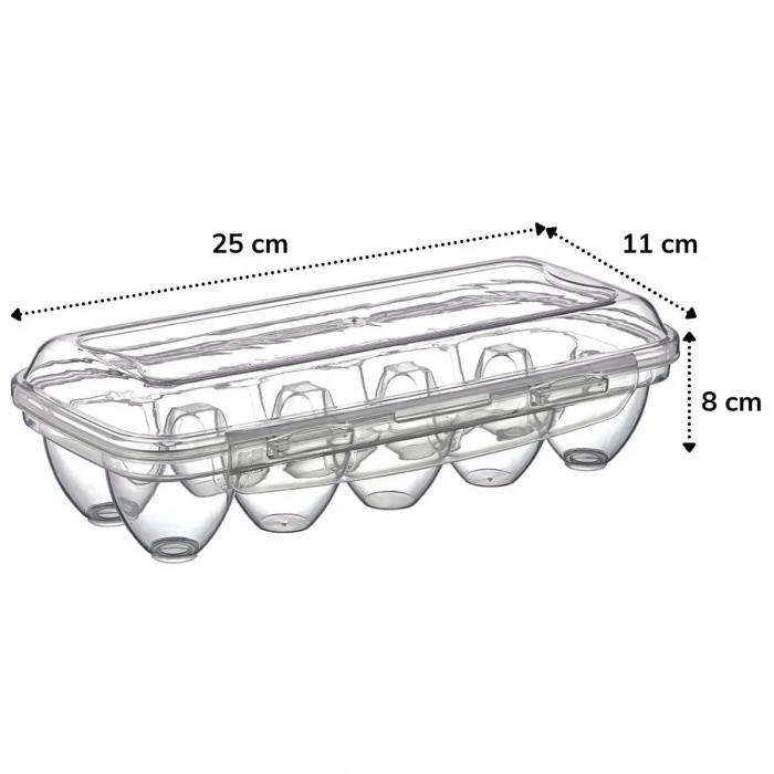 10 Bölmeli Kilitli Kapaklı Yumurtalık Saklama Kutusu YU110 (5124)