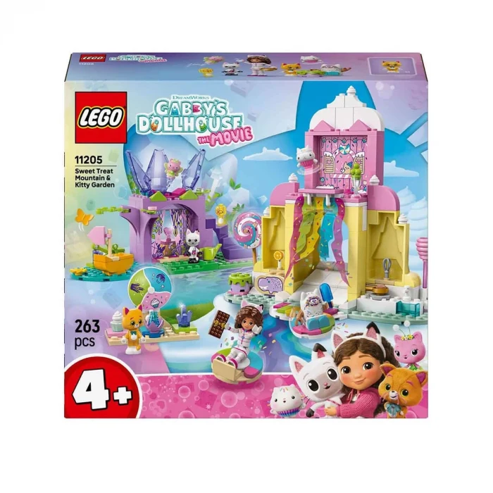 11205 Lego Gabbys Dollhouse Şekerleme Dağı ve Kedi Bahçesi 263 parça +4 yaş