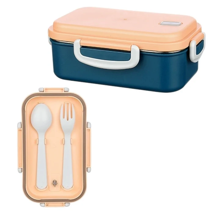 2 Bölmeli 150-300 Ml Paslanmaz Çelik Yemek Kabı Beslenme Kabı Yiyecek Saklama Kabı (5124)