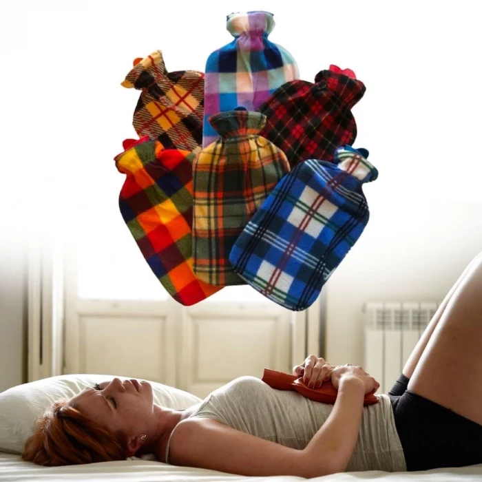 2 Litre Polar Kılıflı Sıcak Su Torbası 1. Sınıf  Kavuçuk Malzeme (5124)