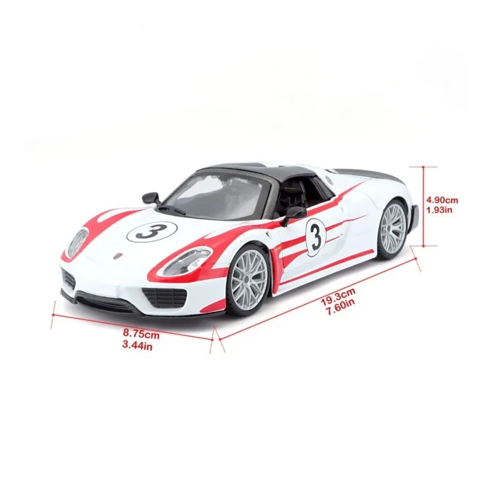 28009 Burago Porsche 918 Spyder 1:24 Model Araba -Sunman