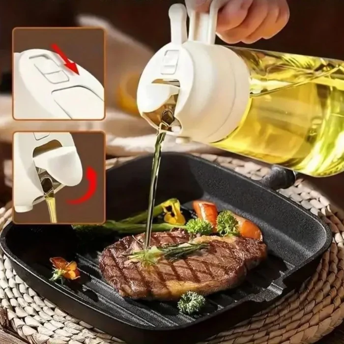 2si 1arada Yağ Dökücü ve Spreyli Yağdanlık Cam Yağ Püskürtücü (5124)