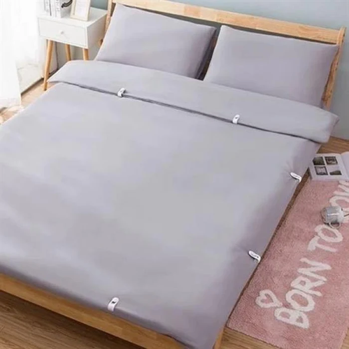 4 Adet İğnesiz Yorgan Çarşaf Ve Perde Tutucu Sabitleyici Kaydırmaz Örtü Düzenleyici Klips (5124)