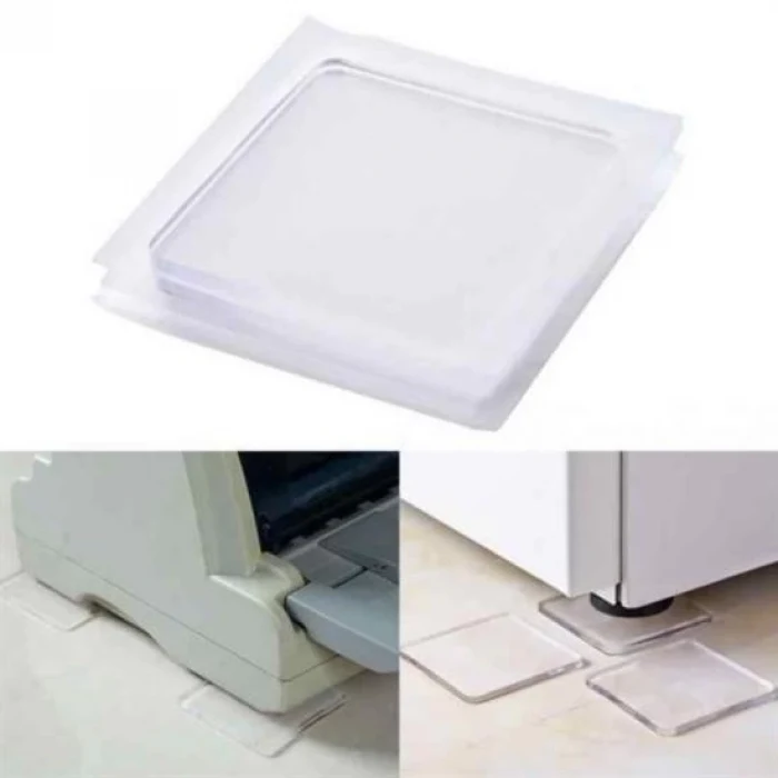 4 Adet Silikon Şeffaf Koltuk Mobilya Masa Beyaz Eşya Yazıcı Koruyucu Kaydırmaz Dayanıklı Pedler (5124)