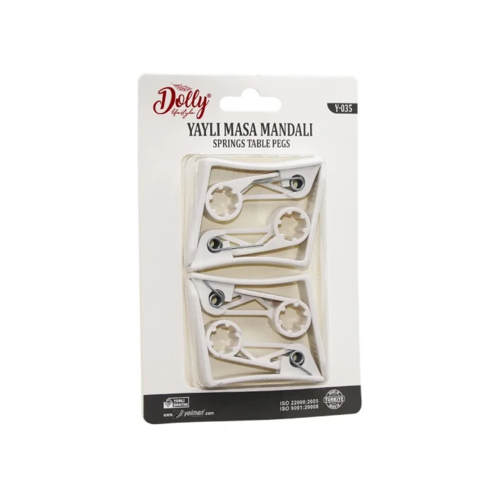 4 PARÇA PLASTİK - YAYLI MASA ÖRTÜSÜ MANDALI KISKACI (5124)