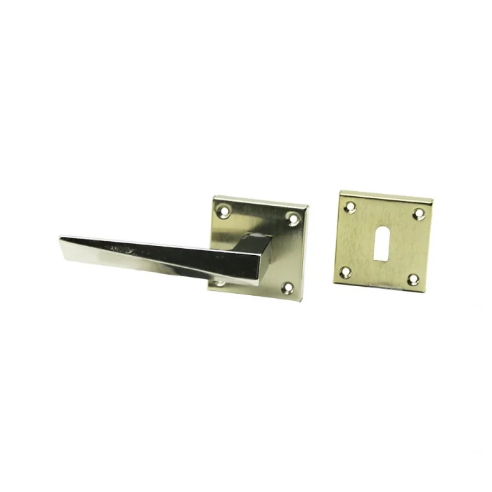 4 TAKIM PRATİK PRİZMA ODA  GRİ NİKEL ROZETLİ KAPI KOLU (5124)