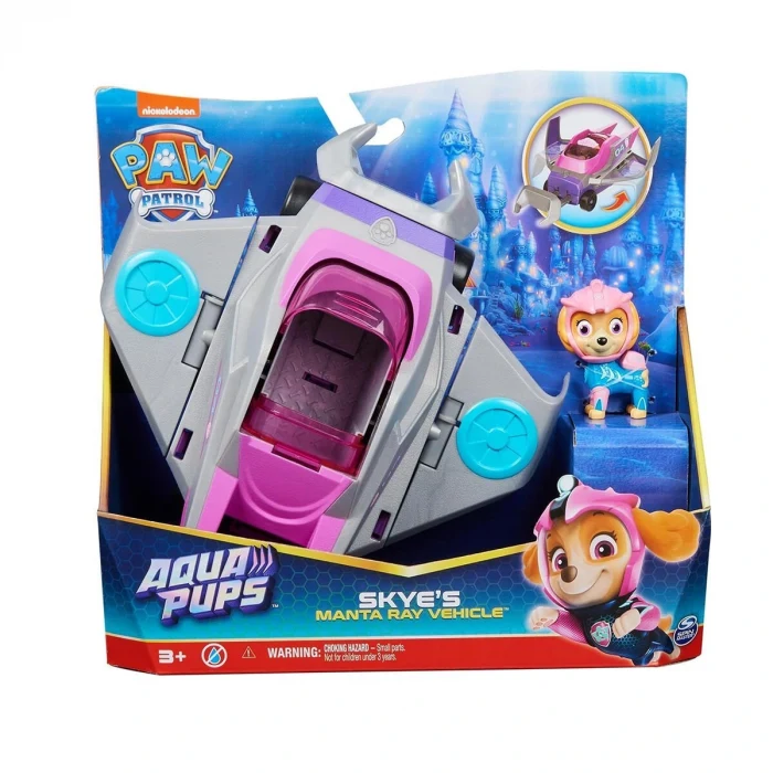 44669 SUN-SPM-FİGÜR SET PAW PATROL AQUA TEMALI ARAÇ SKYE