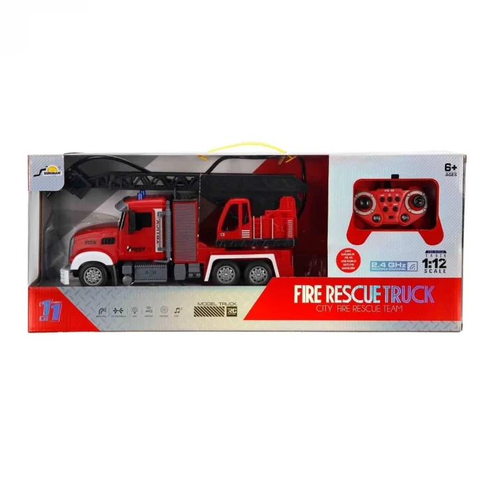 5092 SUN-RST-RC KAMYON 1 12 İTFAİYE FF SES IŞIK 3 7V USB 2 4 GHZ