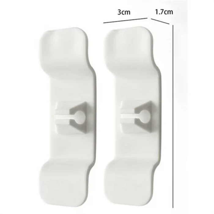 6'lı Pratik Kablo Toparlayıcı Yapışkanlı Klips Mutfak Air Fryer Kettle Kahve Tost Makinası (5124)