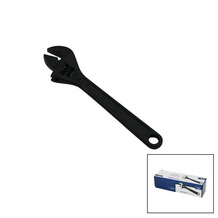 6 ADET SİYAH ÇELİK 12 İNÇ 300MM KURBAĞACIK ANAHTAR CHROME VANADİUM (5124)