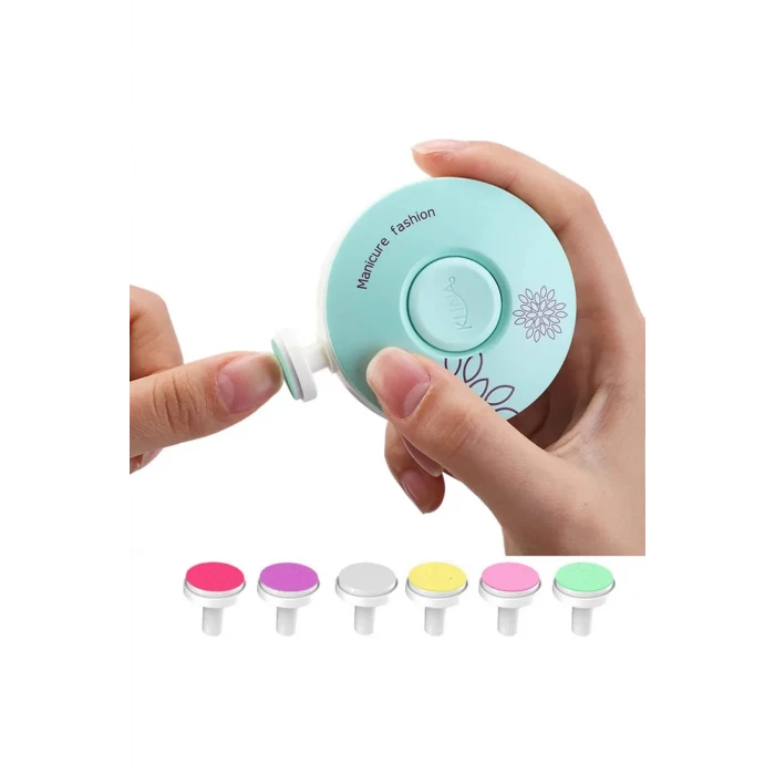 6 Başlıklı Pilli Tırnak Törpüsü ( Bebekler Kullanılabilir )  (5124)