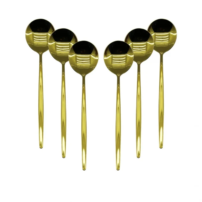 6 PCS GOLD YEMEK KAŞIK SETİ (5124)
