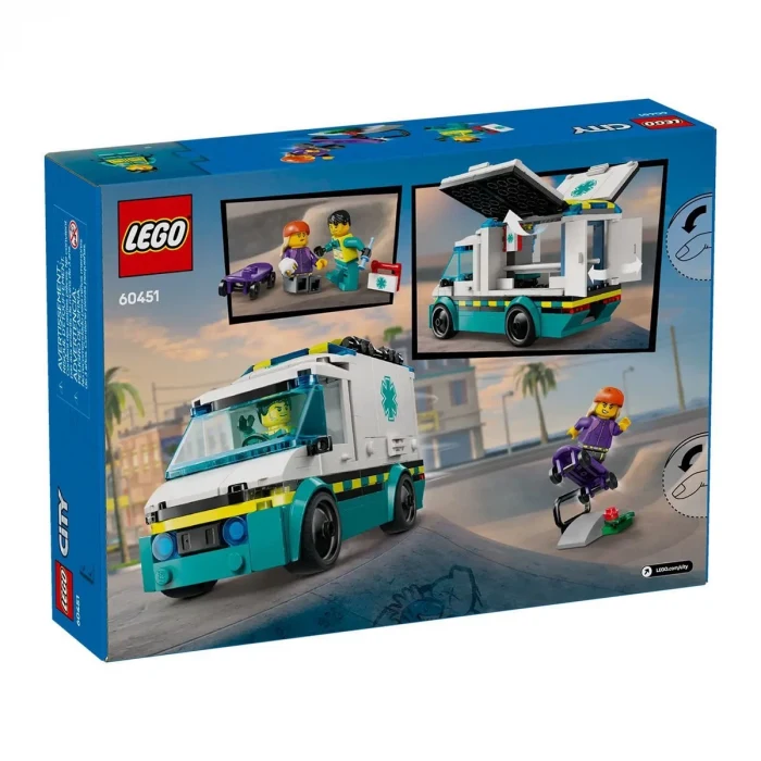 60451 Lego City Acil Yardım Ambulansı 184 parça +5 yaş