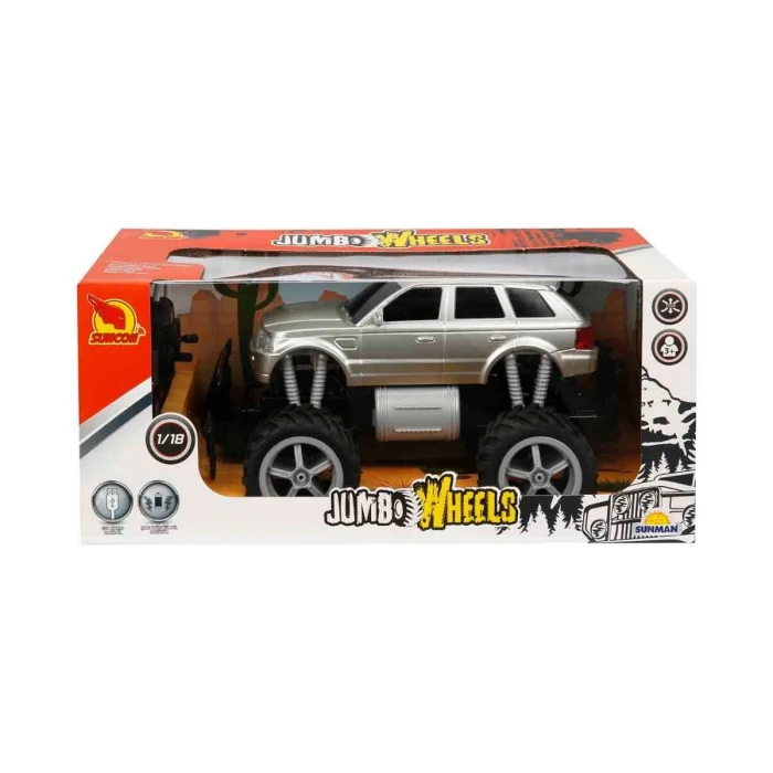 80012 1:18 Uzaktan Kumandalı Jumbo Wheels Usb Şarjlı Araba
