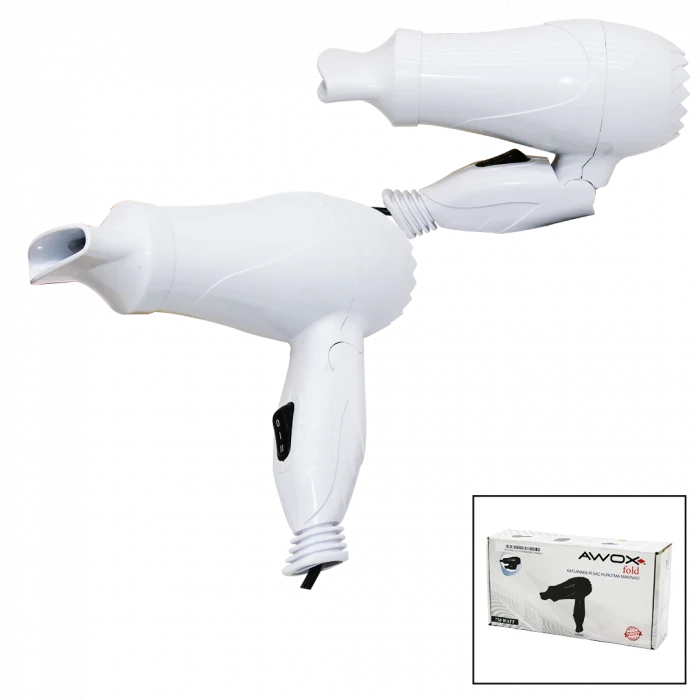 AWOX FOLD SAÇ KURUTMA - FÖN MAKİNESİ SEYAHAT TİPİ 750W (5124)