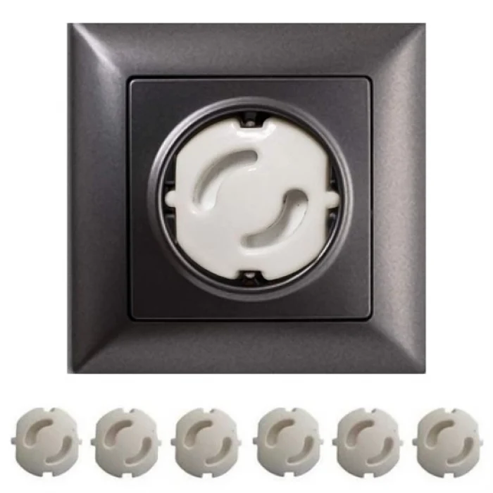 Bebek Çocuk Priz Koruma Kapağı (6 Adet) Çocuk Güvenliği, Priz Muhafazası, Priz Kapatıcı (5124)