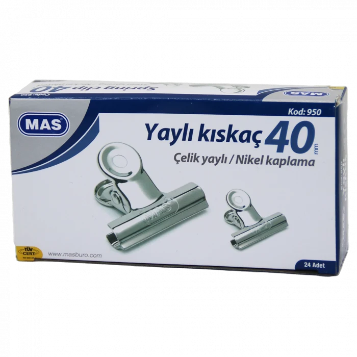 BEYAZ METAL KISKAÇ 40 MM 24 PARÇA  YAYLI CİLT KISKAÇI (5124)