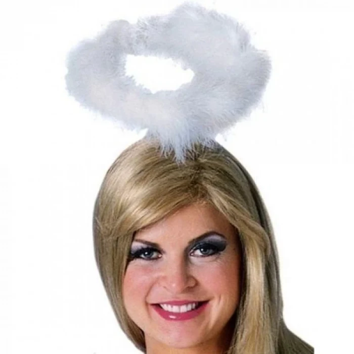 Beyaz Otrişli Tüylü Esnek Yapı Melek Haresi Melek Tacı (5124)