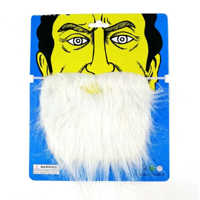 Beyaz Renk Takma Sakal Bıyık Takımı - İthal (5124)