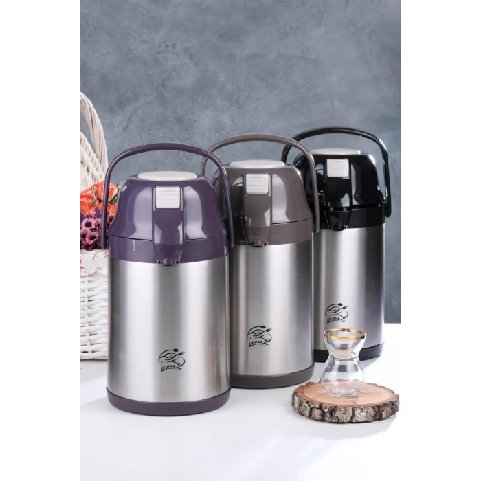 CKR-2007 2.5LT POMPALI  ÇELİK TERMOS (5124)