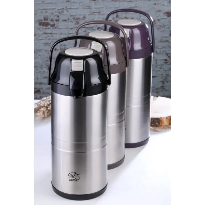 CKR-2009 4.5LT  ÇELİK TERMOS POMPALI - MUSLUKLU (5124)