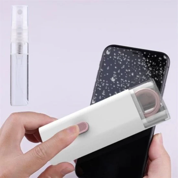 Çok Fonksiyonlu TV Bilgisayar Ekranı Kulaklık Fırçalı Spreyli Elektronik Temizlik Seti (5124)