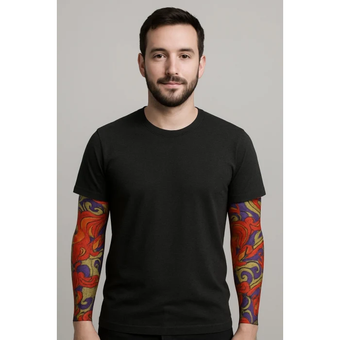 Çorap Dövme Giyilebilir Kol Bacak Dövmesi Likralı 2 Adet Model 4 (5124)