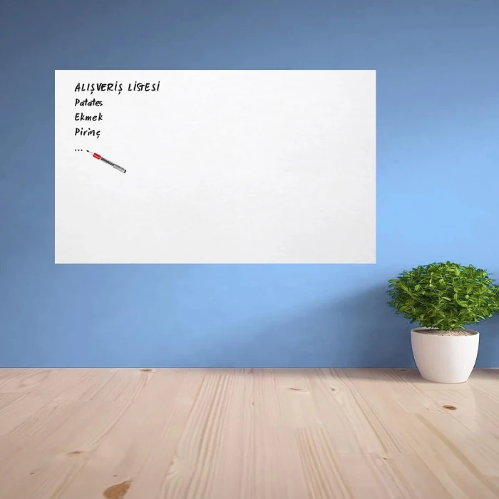 Ders Çalışma Yazı Tahtası Manyetik Duvar Stickerı 100x60 cm (5124)