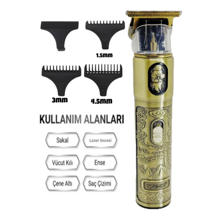 Dijital Göstergeli Saç Sakal Tıraş Makinesi - Sıfıra Yakın - IP-1949 (5124)