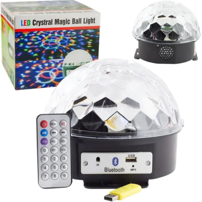 Disko Topu Bluetooth Kumandalı Led Kristal (5124)
