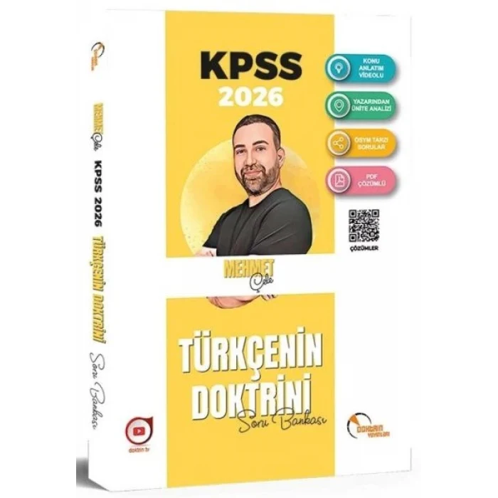 Doktrin 2026 KPSS Türkçenin Doktrini Soru Bankası Çözümlü