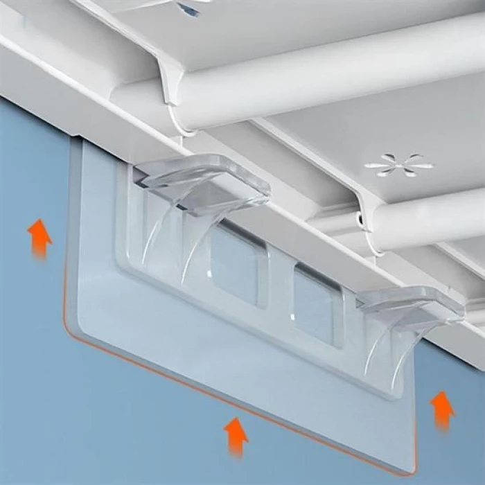 Dolap İçi Raflar İçin 4'lü Plastik Güçlü Yapışkanlı Raf Destek Aparatı (5124)