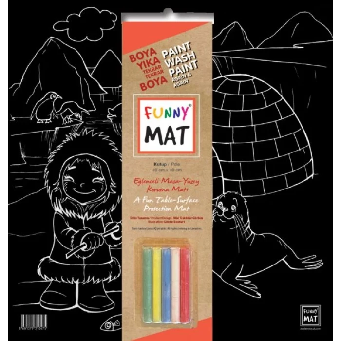 Funny Mat Black Kutup (Tebeşirli)