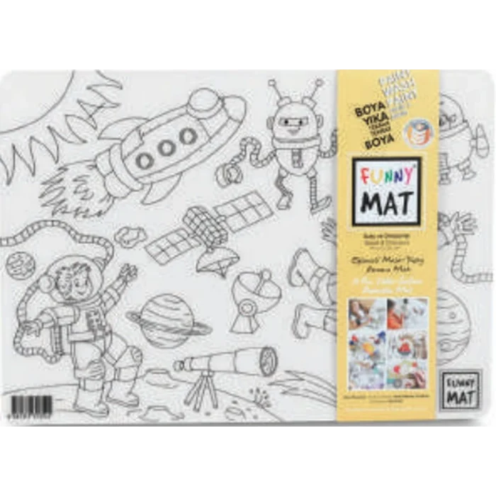 Funny Mat - Uzay Ve Dinozorlar 25 X 35 Cm