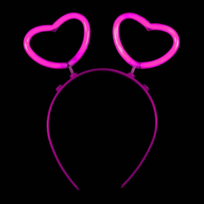 Glow Stick Karanlıkta Yanan Fosforlu Kalp Taç 12 Adet (5124)