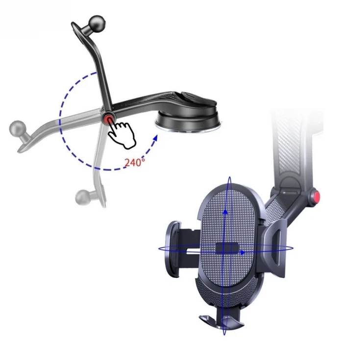 Güçlü Vantuzlu Araç İçi Konsol Üstü Telefon Tutucu Aparat (5124)