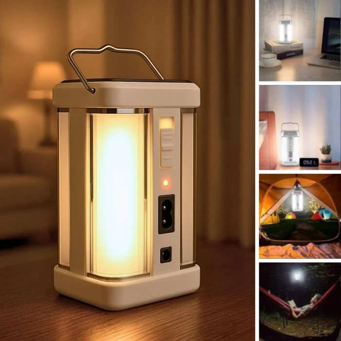 Güneş Enerjili Şarjlı Işık 1200mAh Yeniden Şarj Edilebilir Batarya (5124)