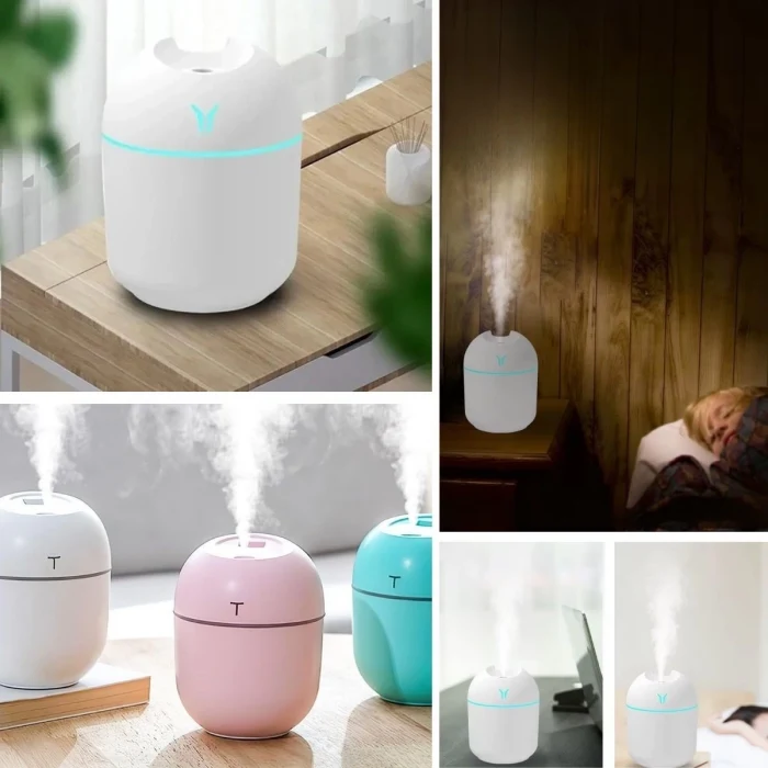 Işıklı Kuru Havayı Azaltan ve Aromaterapi Deneyimi Sunan Hava ve Oda Nemlendirici (5124)