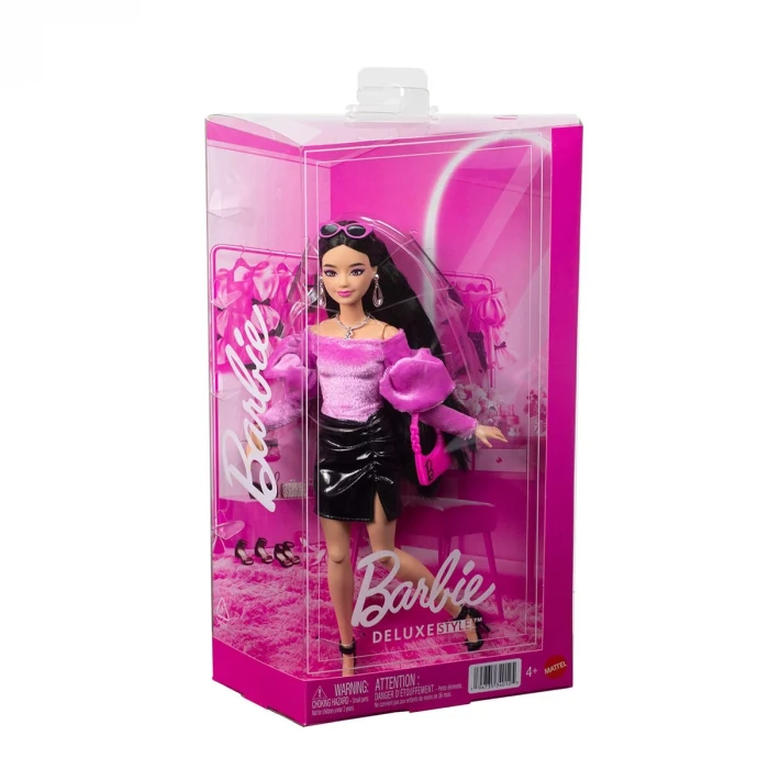 JJN76 Barbie DELUXE STYLE - Siyah Metalik Elbise