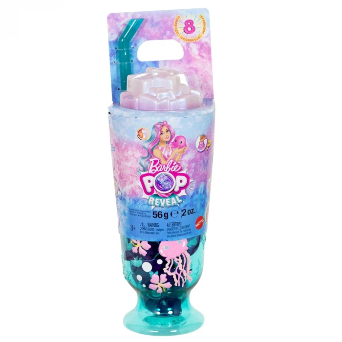 JKF62 Barbie POP Reveal Sürpriz Bebek - Mavi Saçlı