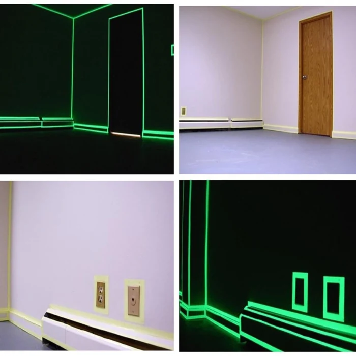 Karanlıkta Işık Veren Yansıyan 4 Metre Fosforlu Yeşil Şerit Bant (5124)