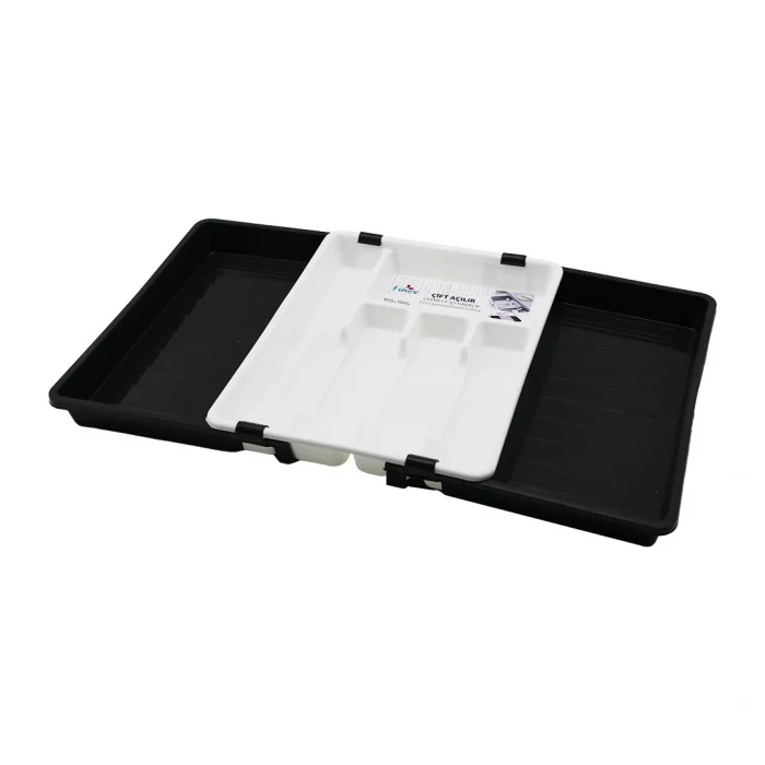 KAYAR KAŞIKLIK İKİ TARAFLI ÇİFT AÇILIR AYARLANABİLİR ÇEKMECE İÇİ 36X69CM (5124)