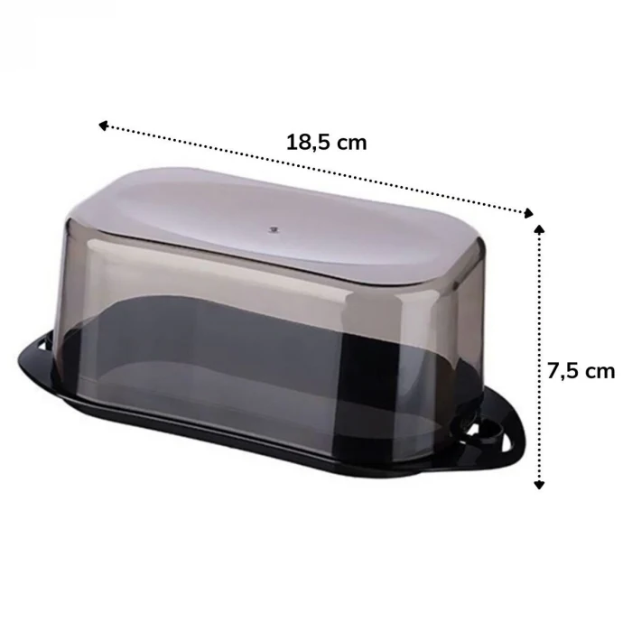 Kilitli Plastik Kapaklı Kahvaltılık Tereyağlık Peynirlik Erzak Saklama Kabı Ap-9428 (5124)