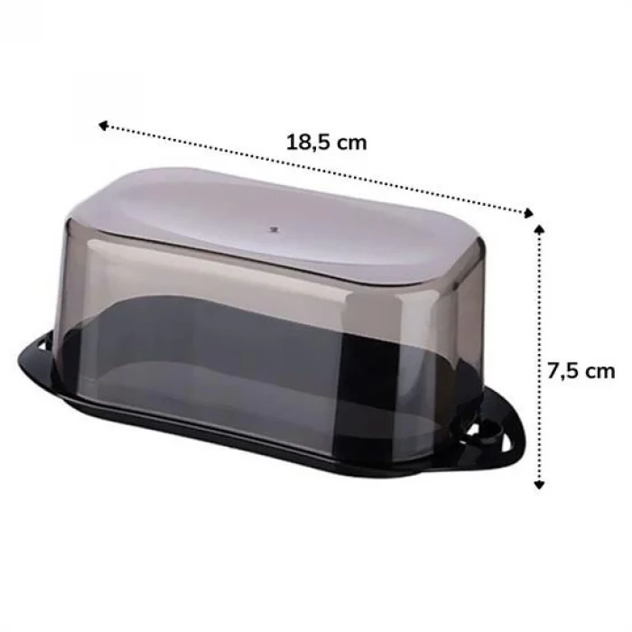 Kilitli Plastik Kapaklı Kahvaltılık Tereyağlık Peynirlik Erzak Saklama Kabı Ap-9428 (5124)