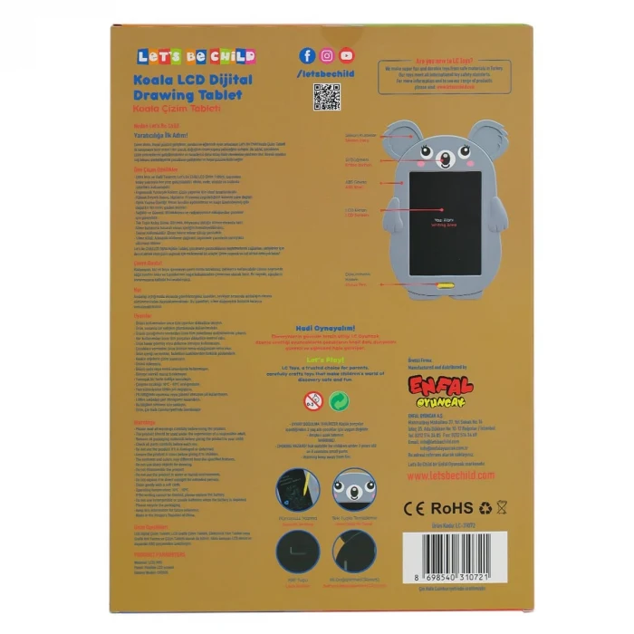 LC-31072 Koala Çizim Tableti 8.5 inç -Lets be Child