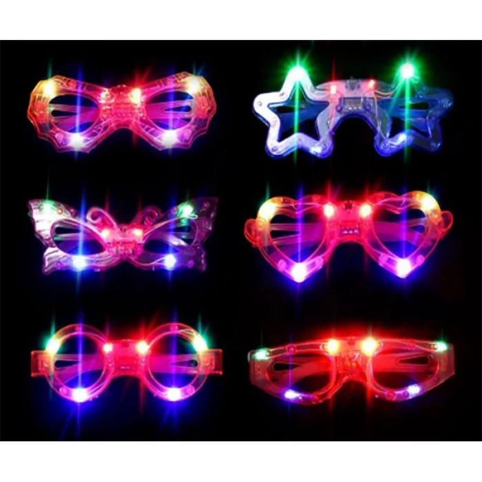 Led Işıklı Karışık 6 Model Yanar Söner Parti Gözlüğü 6 Adet (5124)
