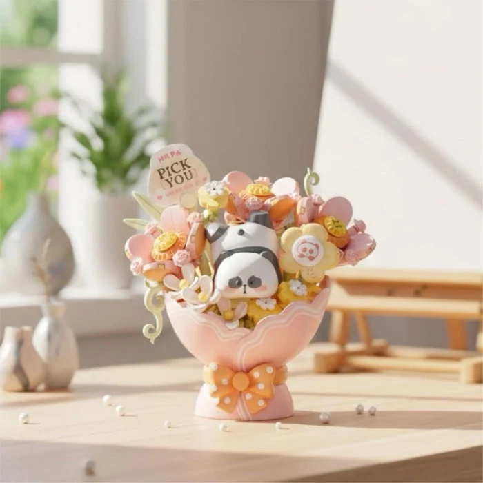 LZ-7301 LOZ PEMBE ÇİÇEK BUKETİ 261 PARÇA BLOCK