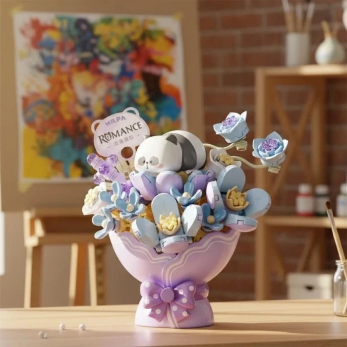 LZ-7302 LOZ MOR MAVİ ÇİÇEK BUKETİ 246 PARÇA BLOCK OYUNCAK