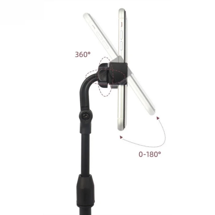 Masa Üstü Tablet ve Telefon Tutucu Plastik Aparat Siyah Telefon Standı (5124)